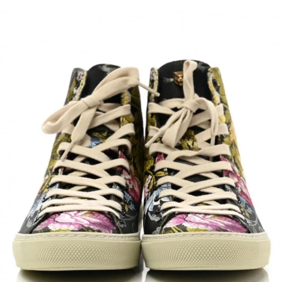 Gucci Blind for Love Floral Embroidered High Top Sneakers - Picture 5 of 16